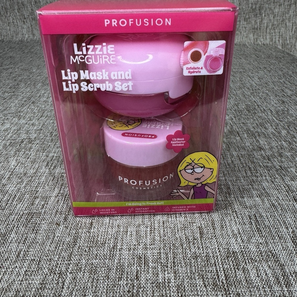 Y2K Lizzie McGuire Profusion Makeup Collection Lip Scrub & Lip Mask Set New